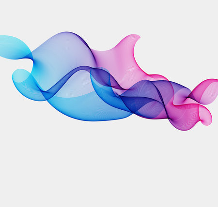 Abstract background with blue and pink waves. Vector illustrationのイラスト素材