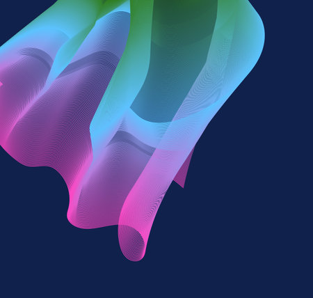 Abstract background with dynamic waves. Vector Illustration.のイラスト素材