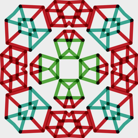 Seamless kaleidoscope pattern. symmetrical kaleidoscope textureのイラスト素材