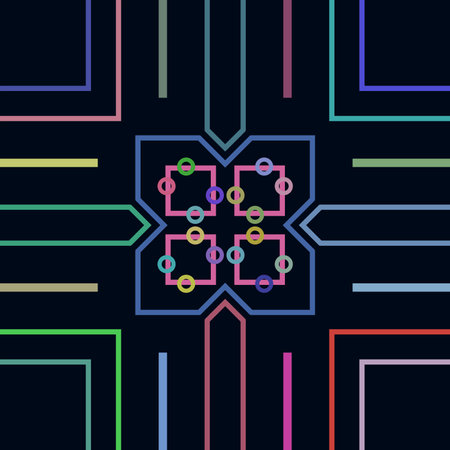 Abstract seamless pattern with colorful geometric figures. Modern stylish texture. Vector...