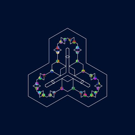 Abstract polygonal logo. Geometric background. Vector illustration.