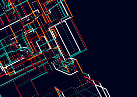 Abstract background with lines and geometric elements. Vector illustration