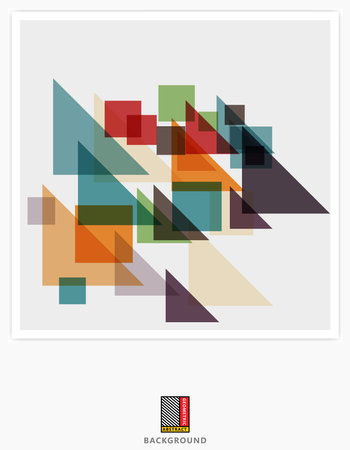 Minimalistic geometric abstract background. Vector template for your business presentation, annual...