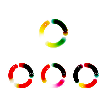 Set of abstract circle icons. Vector design elements