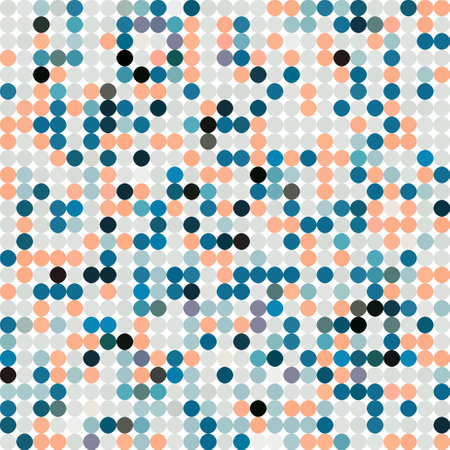Seamless pattern with colored dots. Abstract geometric background. Vector illustration.のイラスト素材