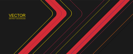 Abstract background with red and black stripes. Vector illustration for your designのイラスト素材