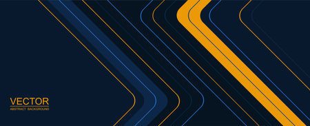 Abstract background with blue and yellow lines. Vector illustration for your designのイラスト素材