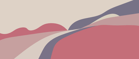 abstract background with wavy lines in pink and beige colorsのイラスト素材