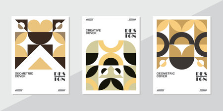 Cover design template with abstract geometric shapes. Applicable for Banners, Placards, Posters,...