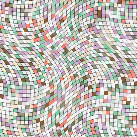 abstract vector stained-glass mosaic background - green, red and pinkのイラスト素材