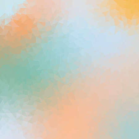 abstract triangle low polygon geometric shape background in blue and orange gradient color as vector illustration. Mosaic texture style.のイラスト素材