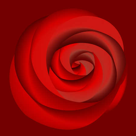 One macro red petal of rose flower on dark red background as vector illustration. Valentine's day card concept.のイラスト素材