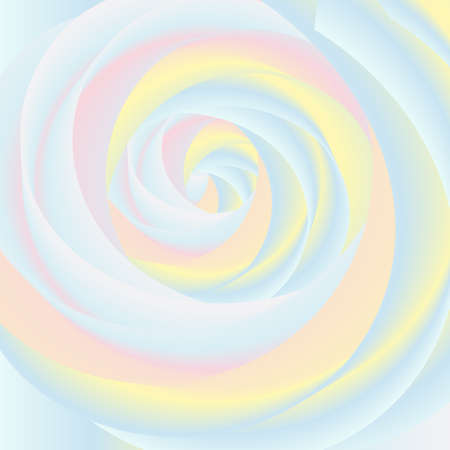 Light blue pink yellow color of rose flower as macro. Pastel abstract background as vector illustration. Wedding or Birthday card.のイラスト素材