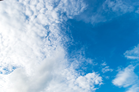 Blue sky with white cloudsの写真素材