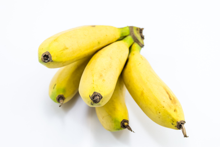 Banana. Ripe bananas isolated on a white background.の写真素材