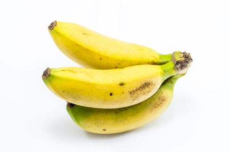 Banana. Ripe bananas isolated on a white background.の写真素材