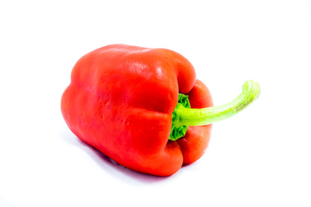 Sweet red pepper isolated on white background