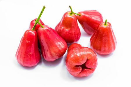 rose apple isolated on white backgroundの写真素材