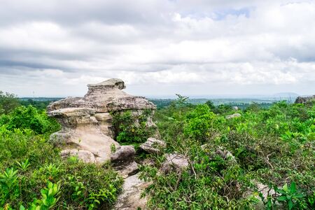 Stone shapes strange. Pa Hin Ngam National Park in province chaiyaphum Thailand.の写真素材