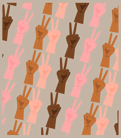 pattern of peace sign simpleのイラスト素材