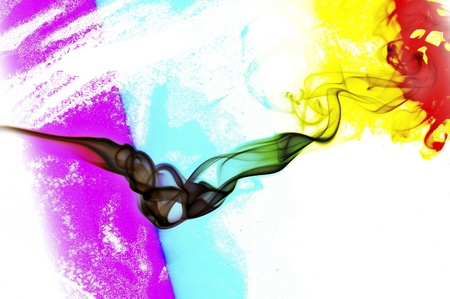 colorful smoke abstract background and coolの写真素材