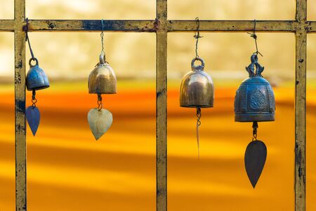 Buddhist bells  Shallow depth of field