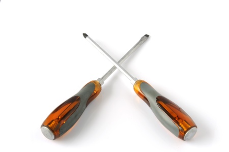 Philip screwdriver and flat screwdriver on a white background
の写真素材