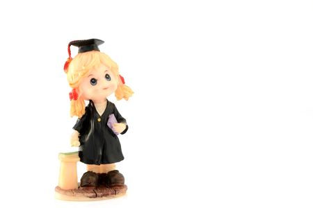 Girl doll wearing a gown.の写真素材