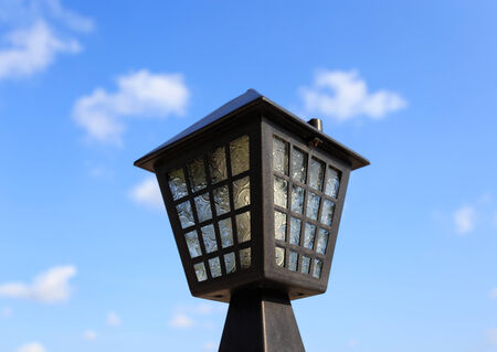 The top lighting lamp during daylight の写真素材