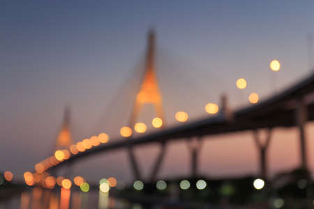 Blurred and Bokeh Tower Bridgeの写真素材