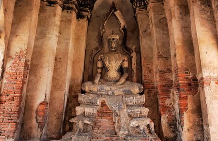 Buddha statue at Ayutthaya Thailandの写真素材
