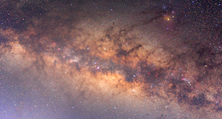 Clearly milky way on night sky.の写真素材