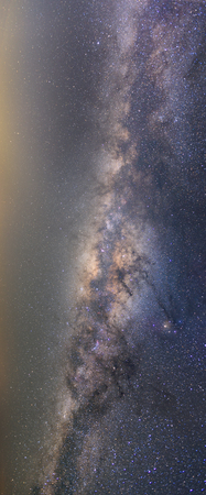 Clearly milky way on night sky with a million starの写真素材