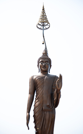 Thai  Buddha isolated on white backgroundの写真素材