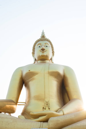 golden Buddha.Buddha on a white background.の写真素材
