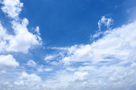 The sky is blue with white clouds.