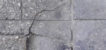 Broken stripes on the road surface