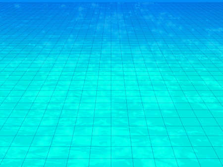 3D illustration background, perspective, perspective of a square cube or honeycomb grid. With a...