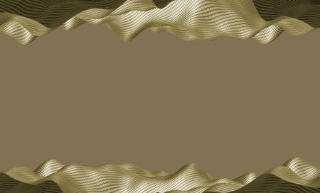 3d illustration particle wave wave Wave point technology background poster design For websites and...