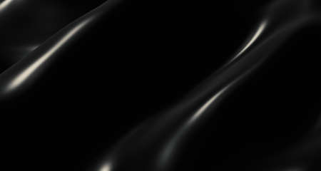 3d illustration Background of black waves, streaks of light and shiny surfaces, glistening, abstract shapes. For an elegant advertisementの写真素材