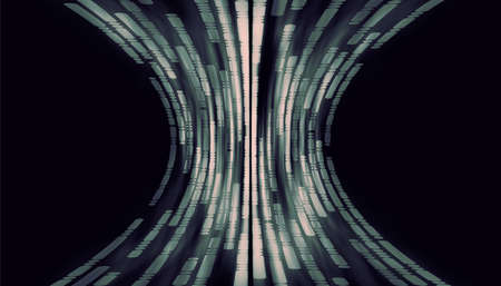 3d illustration Lines and dots in a dark blue background High-tech digital technology concept...