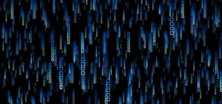 Light and gradient square pattern Move quickly on a dark background Modern technology concept Blue...