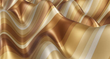 3d illustration Abstract wave of black and white curve And various surface patterns Illusion....