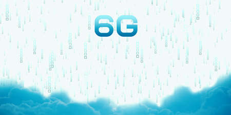 6G technology network, high speed mobile internet Concept of communication and transmission of...