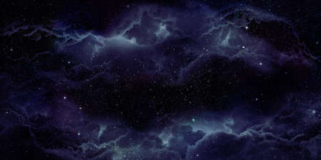 Realistic nebula space background The shining stars dragged with stardust and the fantasy milky way....