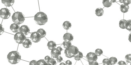 Multi-dimensional cube connection Abstract technology background Geometric objects Network of...