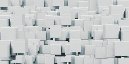 Abstract wave background Animated white square cubes gradient geometric ideas with random boxes or...