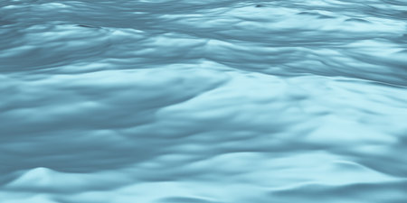 Water surface Wave of the sea Crystal clear water 3D illustration
