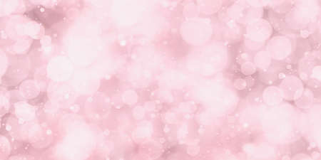 Bokeh pink Snow flakes and white bokeh  white background 3d image