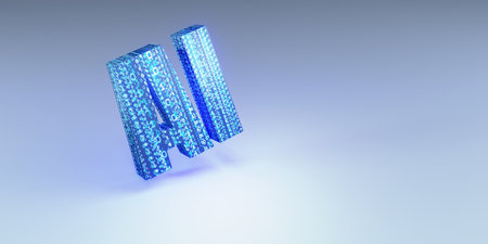 AI artificial intelligence background image network digital computer technology 3D illustrationの写真素材